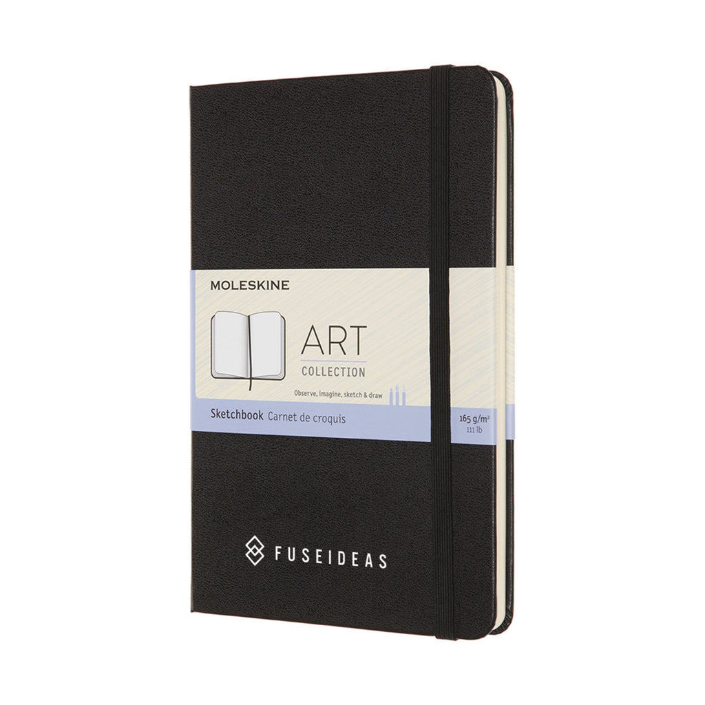 Moleskine Hard Cover Sketchbook, Medium Debossing - Black - View 3