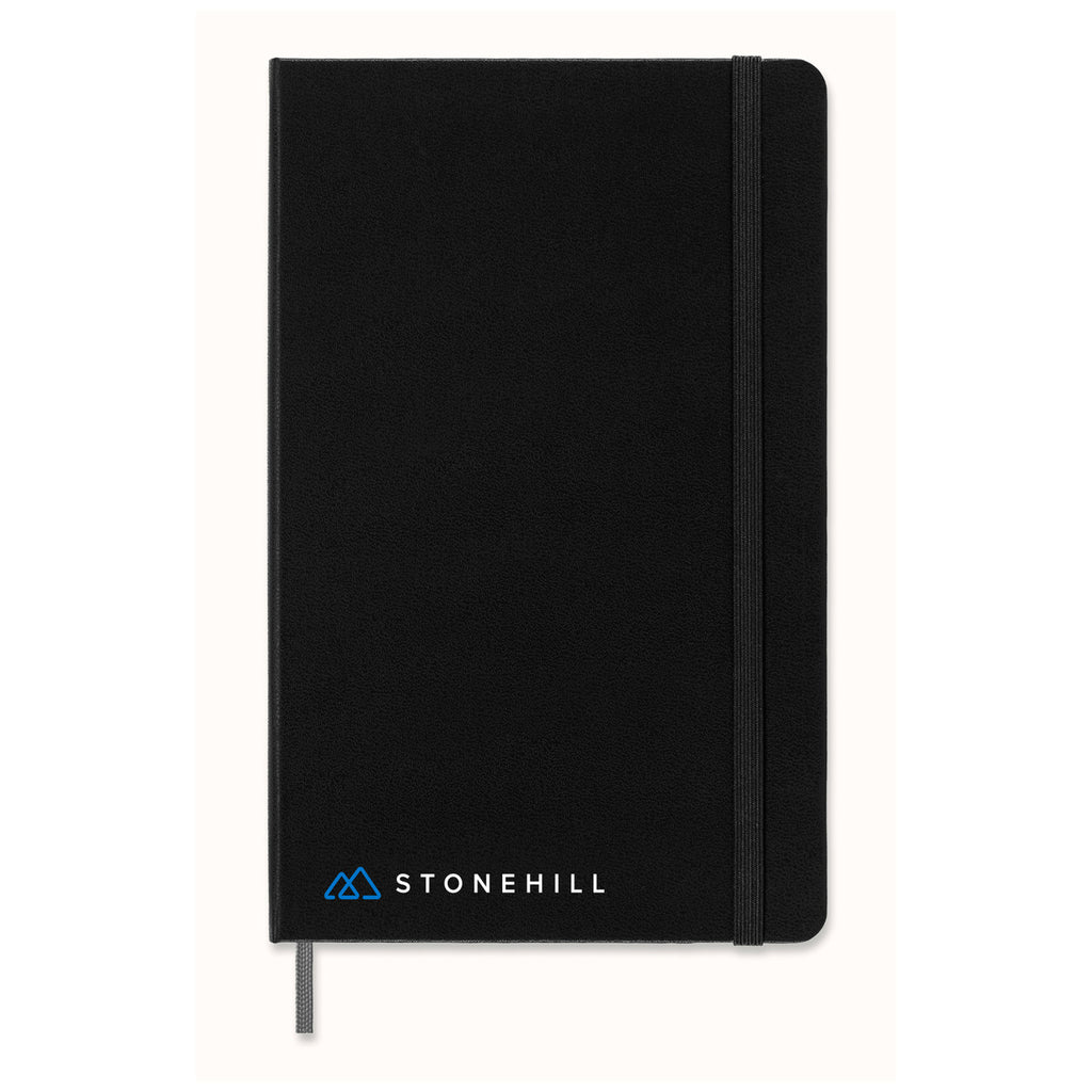 Moleskine Hard Cover Smart Notebook, Ruled, Large Debossing - Black - View 1