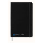 Moleskine Hard Cover Smart Notebook, Ruled, Large Debossing - Black - View 1