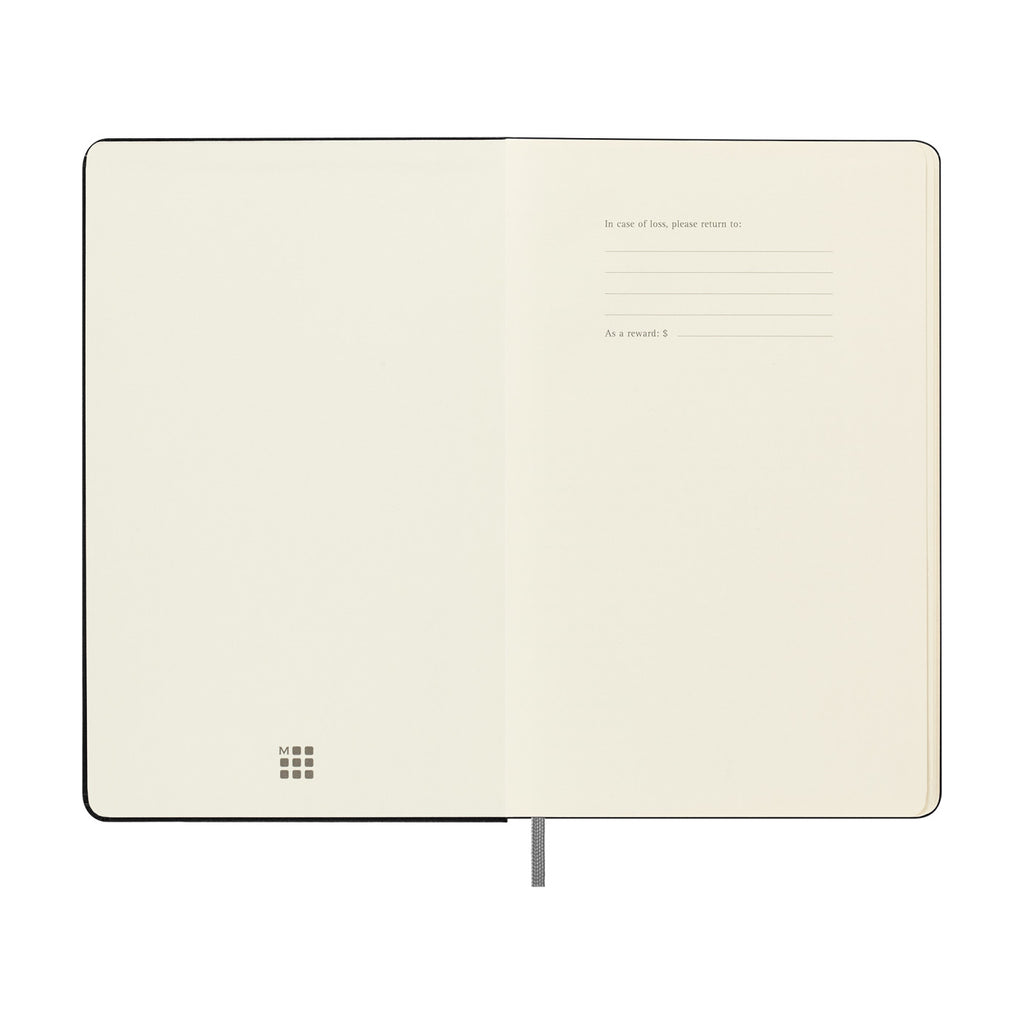 Moleskine Hard Cover Smart Notebook, Ruled, Large Debossing - Black - View 2