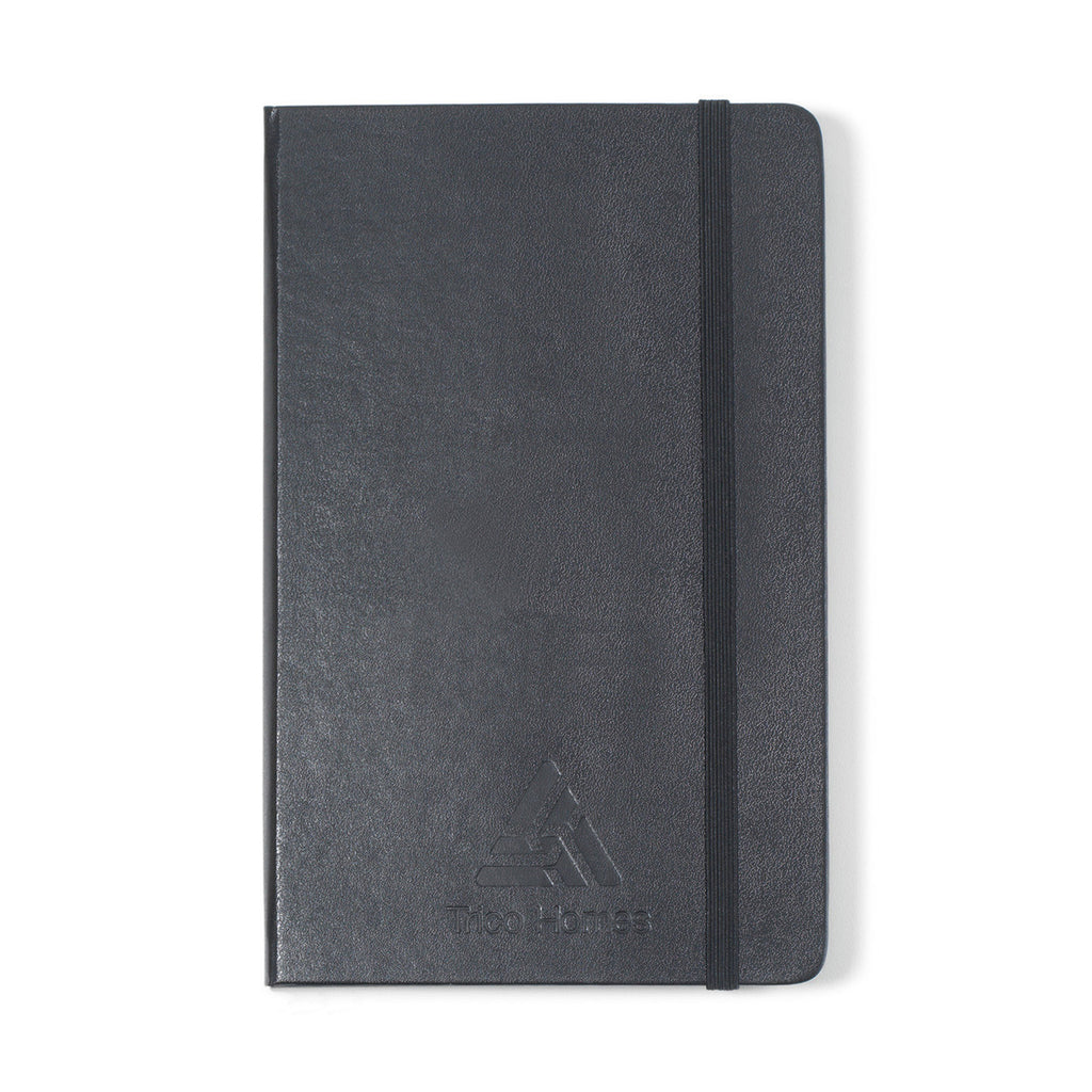 Moleskine Hard Cover Squared Notebook, Large Debossing - Black - View 1