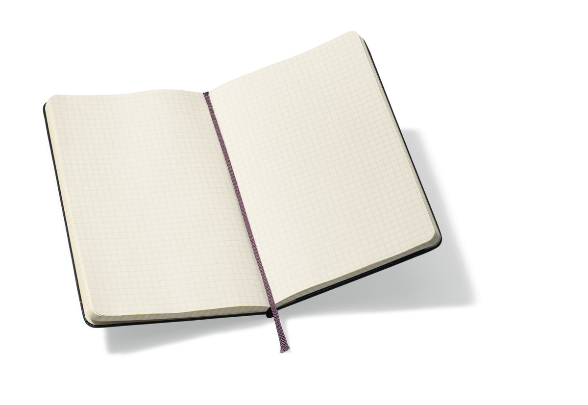 Moleskine Hard Cover Squared Notebook, Large Full Color - Black - View 2