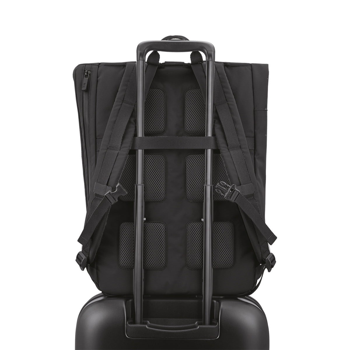 Moleskine Metro Roll Top Laptop Backpack, 30 L Embroidery - Black - View 9