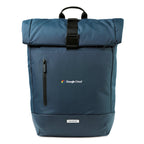 Moleskine Metro Roll Top Laptop Backpack, 30 L Embroidery - Sapphire Blue - View 1