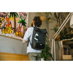 Moleskine Metro Roll Top Laptop Backpack, 30 L Transfer - Black - View 10