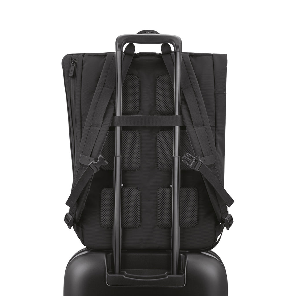 Moleskine Metro Roll Top Laptop Backpack, 30 L Transfer - Black - View 9