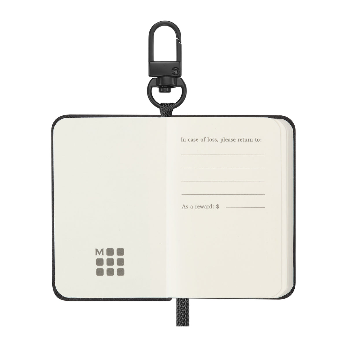 Moleskine Mini Notebook Charm with Keychain Full Color - Black - View 3