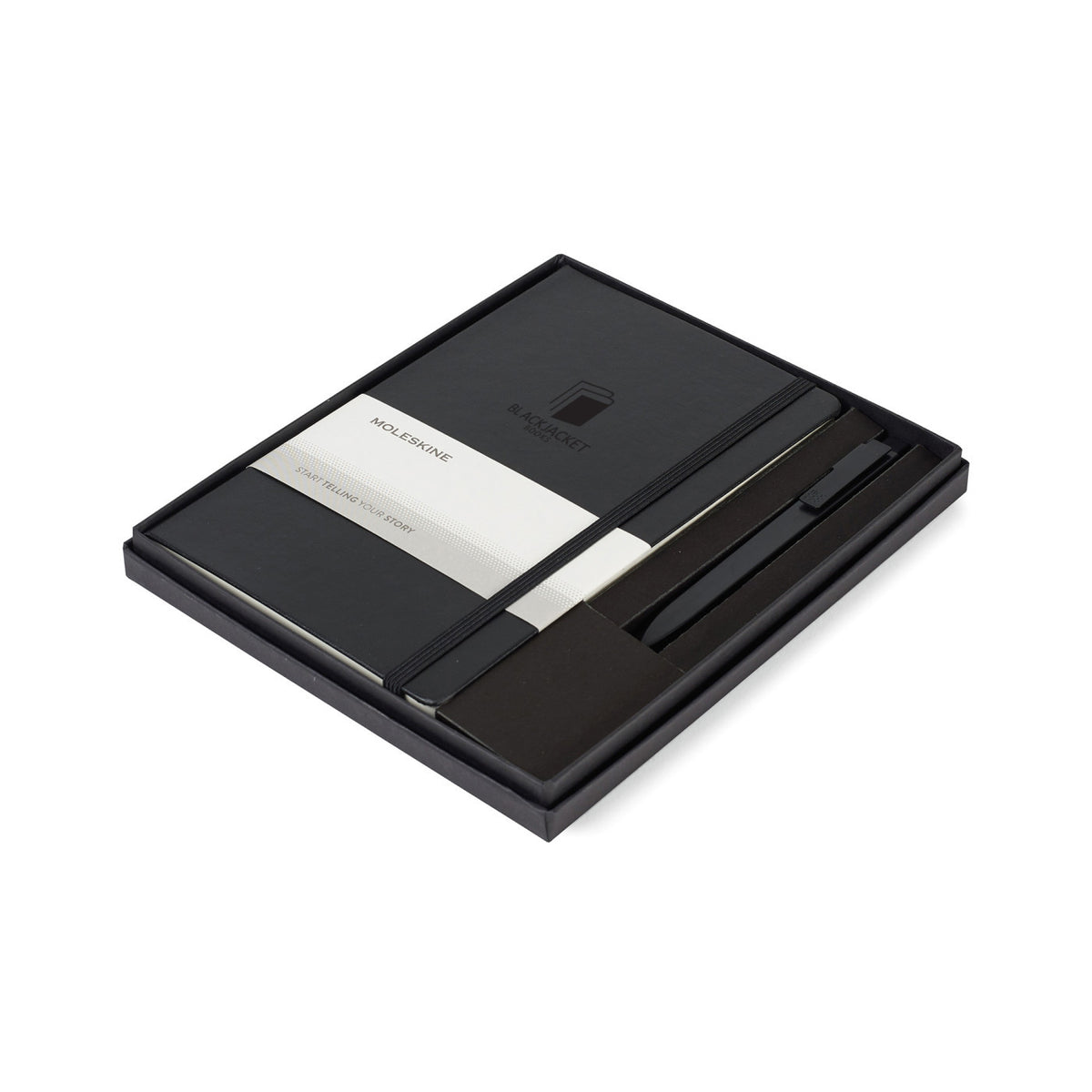 Moleskine Notebook and GO Pen Gift Set, Large - Black - View 1