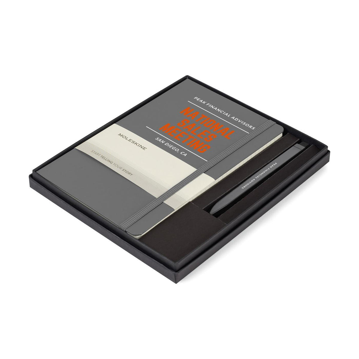 Moleskine Notebook and GO Pen Gift Set, Large - Slate Grey / Slate Grey - View 1