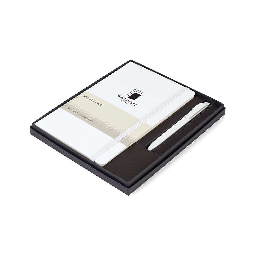 Moleskine Notebook and GO Pen Gift Set, Large - White - View 1