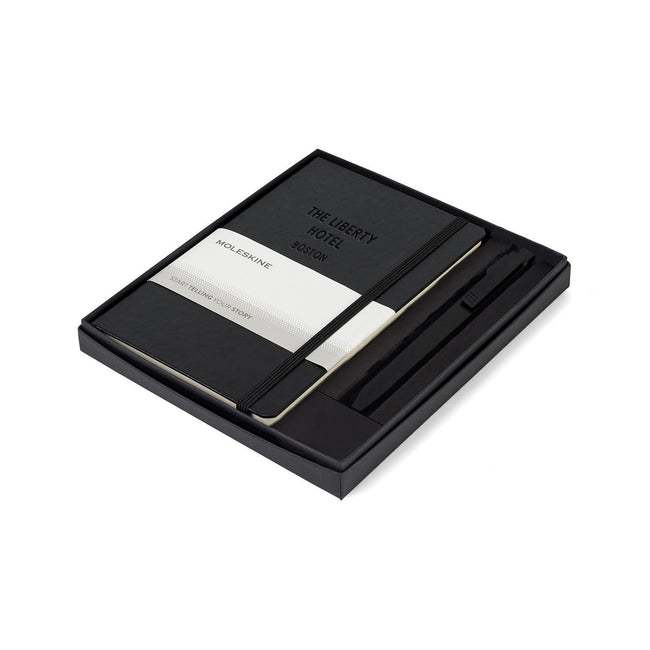 Moleskine Notebook and GO Pen Gift Set, Medium Laser Engraving