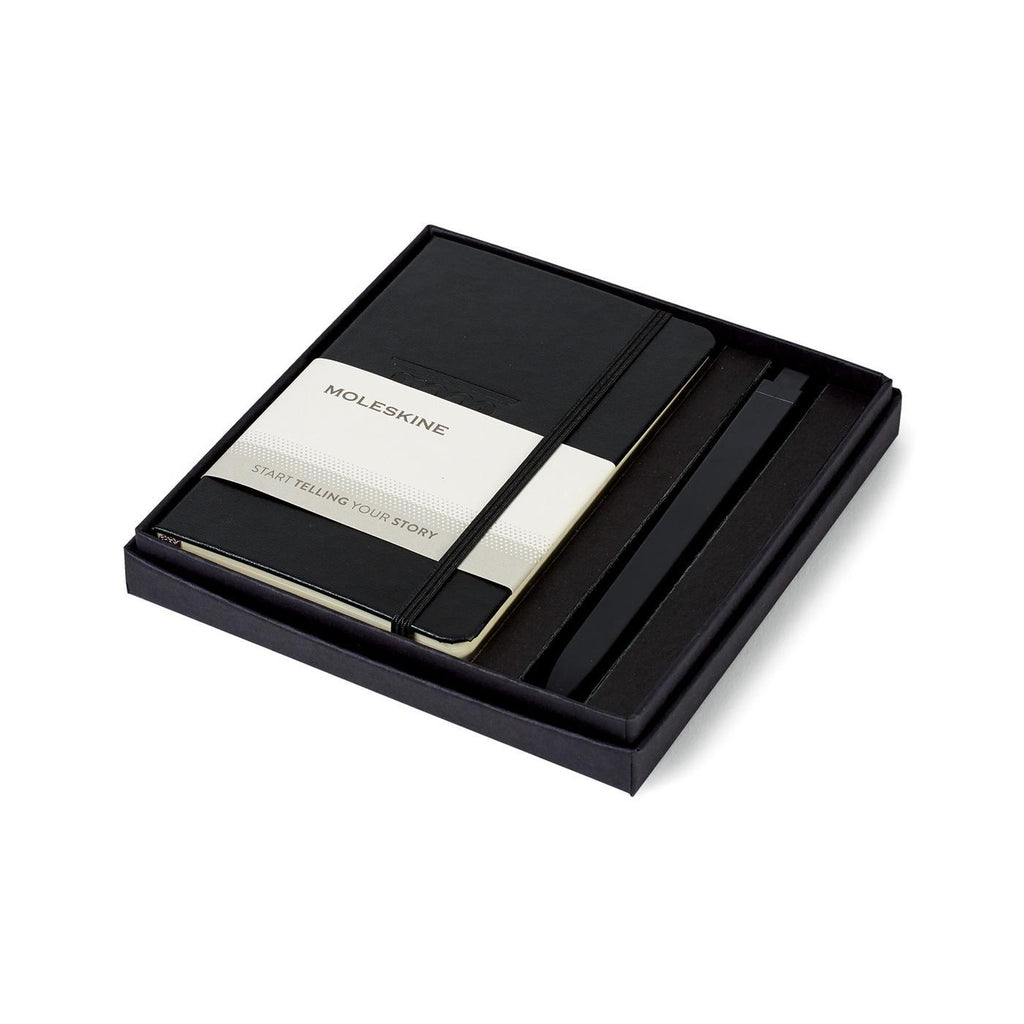 Moleskine Notebook and GO Pen Gift Set, Pocket Full Color - Black - View 1