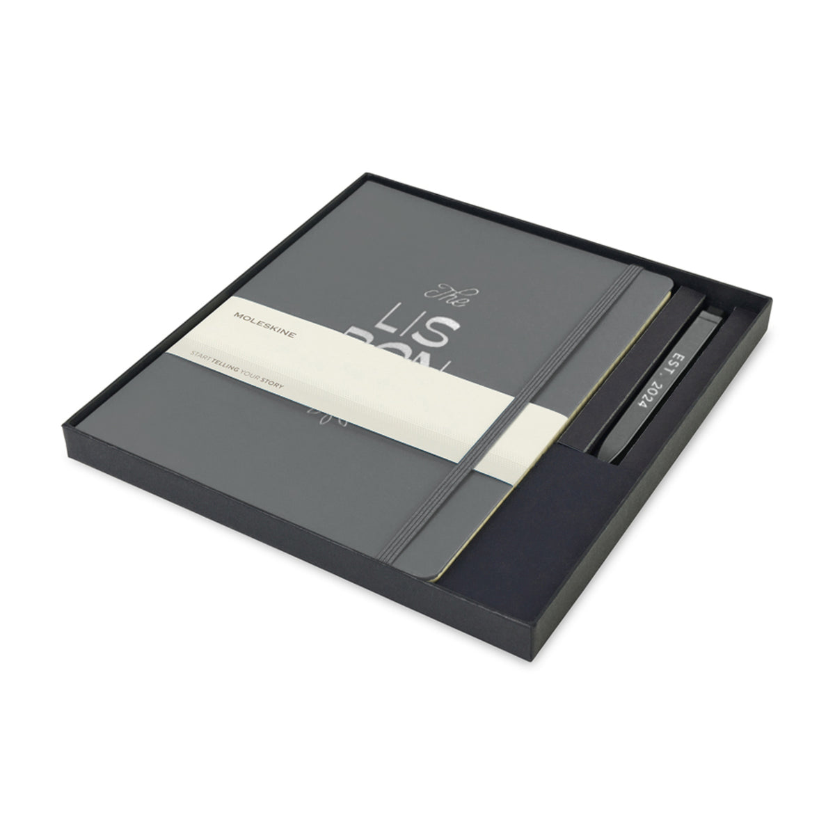 Moleskine Notebook and GO Pen Gift Set, X-Large - Slate Grey / Slate Grey - View 1