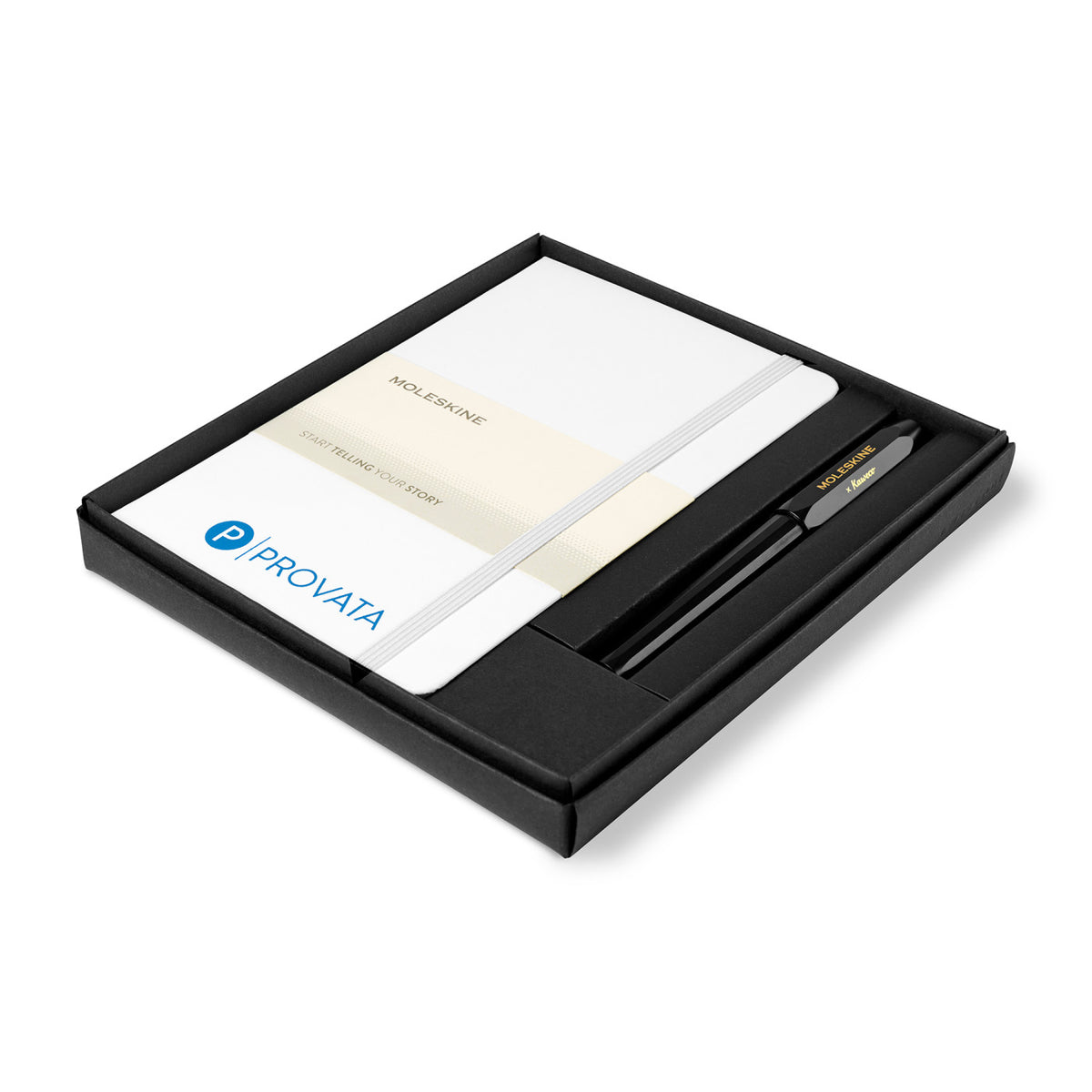 Moleskine Notebook and Kaweco Rollerball Gift Set, Medium Debossing - White - View 1