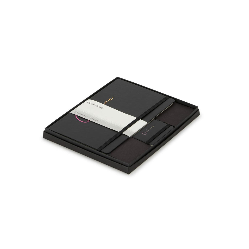 Moleskine Notebook and Mini Notebook Charm Gift Set, Large Full Color - Black - View 1