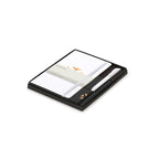 Moleskine Notebook, GO Pen and Mini Charm Gift Set, Large Debossing - White/Black - View 1