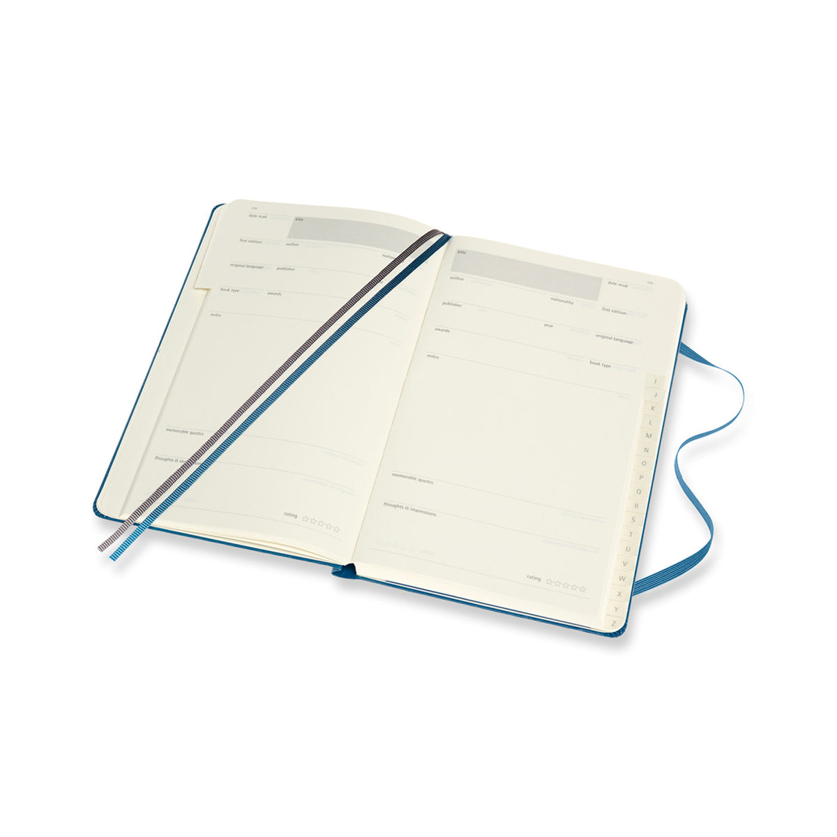 Moleskine Passion Journal, Books Debossing - Steel Blue - View 4