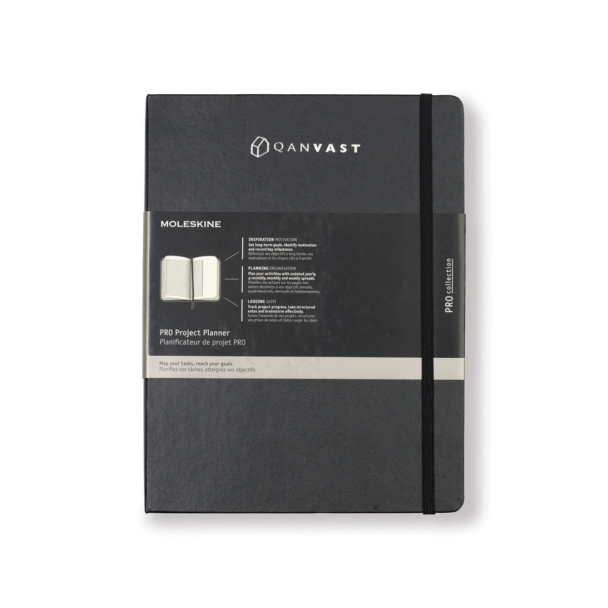 Moleskine Pro Project Planner, Undated, X-Large Full Color - Black - View 1