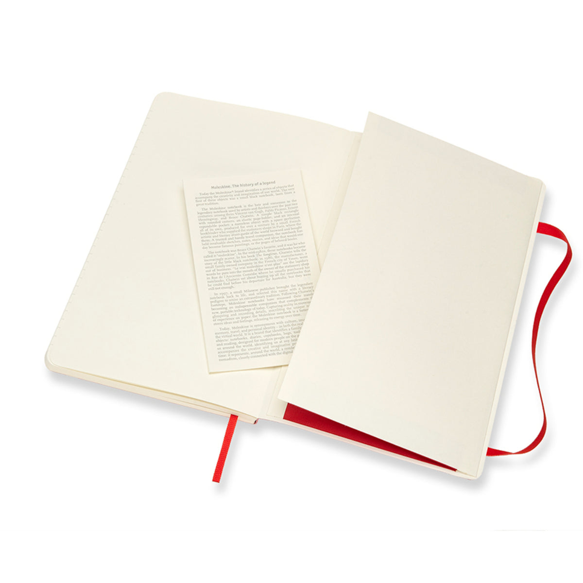 Moleskine Soft Cover Ruled Notebook, Large - Scarlet Red - View 4