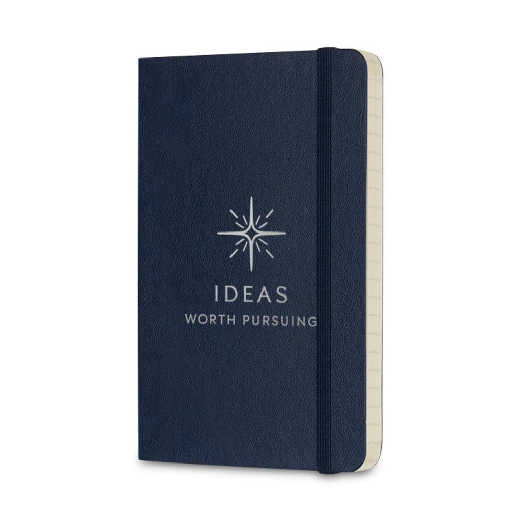 Moleskine Soft Cover Ruled Notebook, Pocket Debossing - Sapphire Blue - View 2