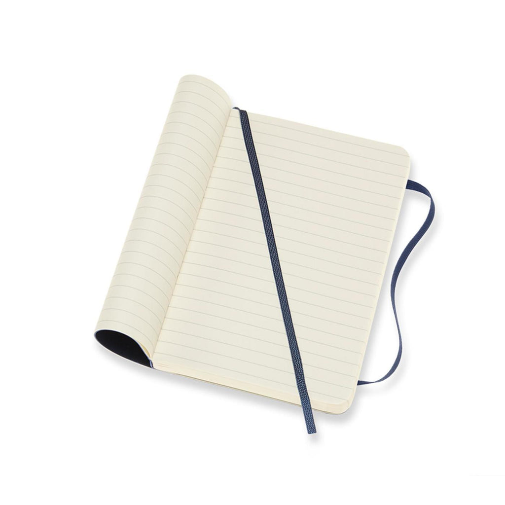 Moleskine Soft Cover Ruled Notebook, Pocket - Sapphire Blue - View 3