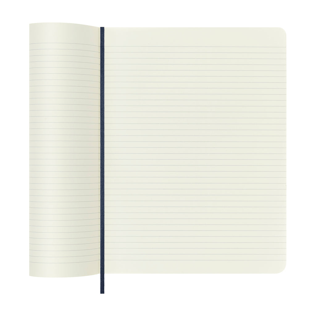 Moleskine Soft Cover Ruled Notebook, X-Large - Sapphire Blue - View 3