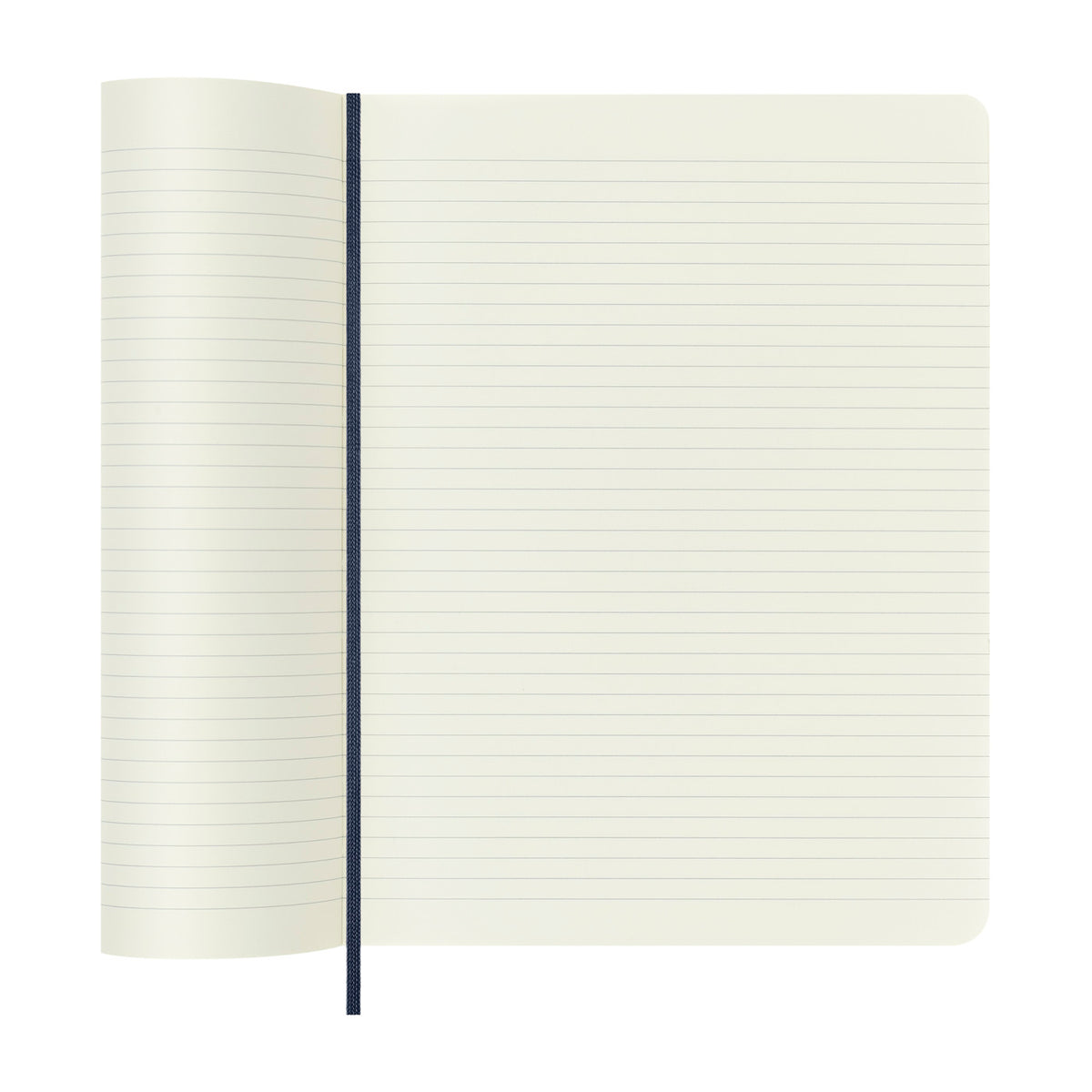 Moleskine Soft Cover Ruled Notebook, X-Large - Sapphire Blue - View 3