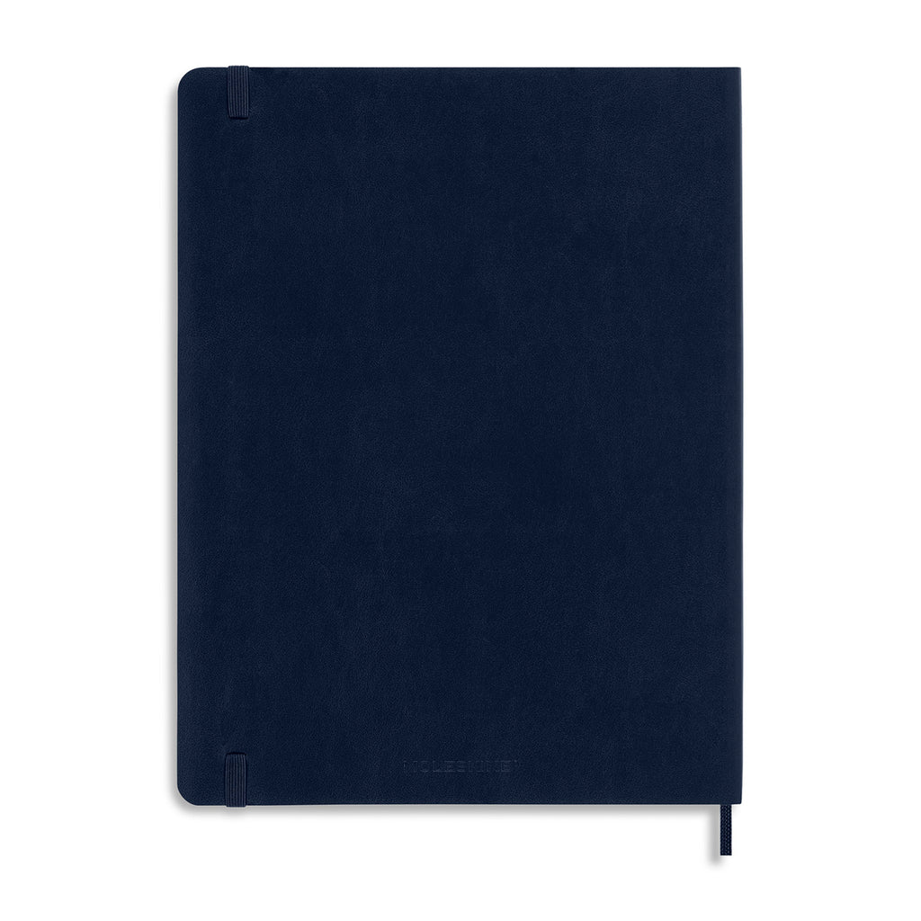 Moleskine Soft Cover Ruled Notebook, X-Large - Sapphire Blue - View 4