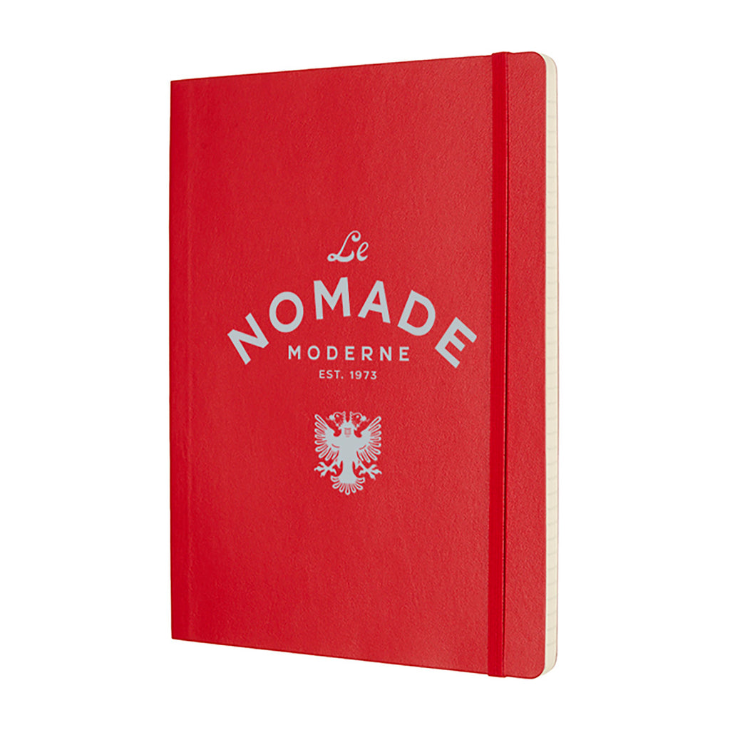 Moleskine Soft Cover Ruled Notebook, X-Large - Scarlet Red - View 3