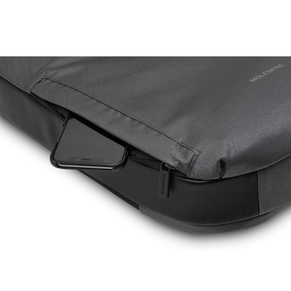 Moleskine Water Resistant Slim Backpack, 15 Inch Embroidery - Slate Grey - View 6