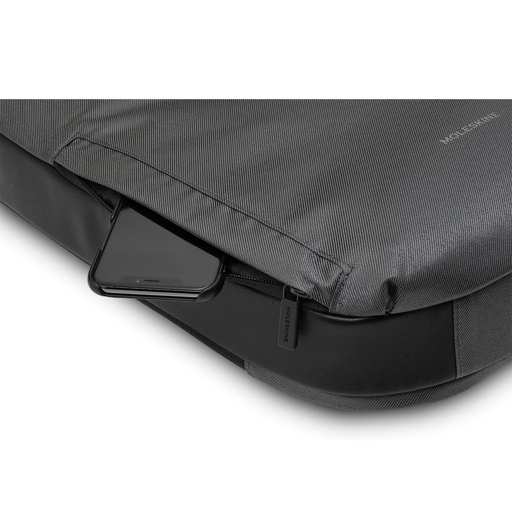 Moleskine Water Resistant Slim Backpack, 15 Inch Transfer - Slate Grey - View 6