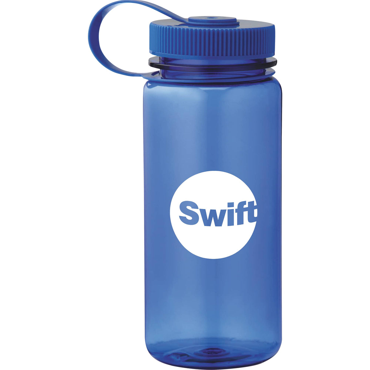 Montego Sports Bottle with Tethered Lid, 21 oz - Translucent Royal Blue - Front