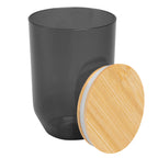 Montrose Wine Tumbler with Bamboo Lid, 12 oz - Black - Open