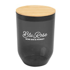Montrose Wine Tumbler with Bamboo Lid, 12 oz - Black - Silk Screen
