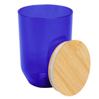 Montrose Wine Tumbler with Bamboo Lid, 12 oz - Blue - Open