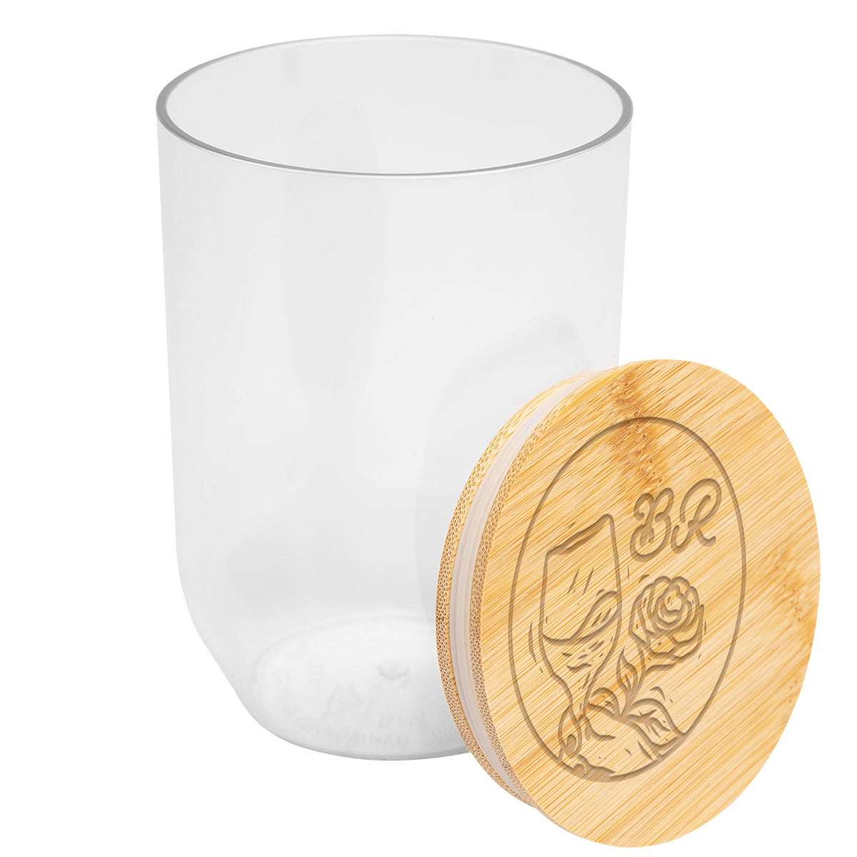 Montrose Wine Tumbler with Bamboo Lid, 12 oz - Clear - Laser Engraving