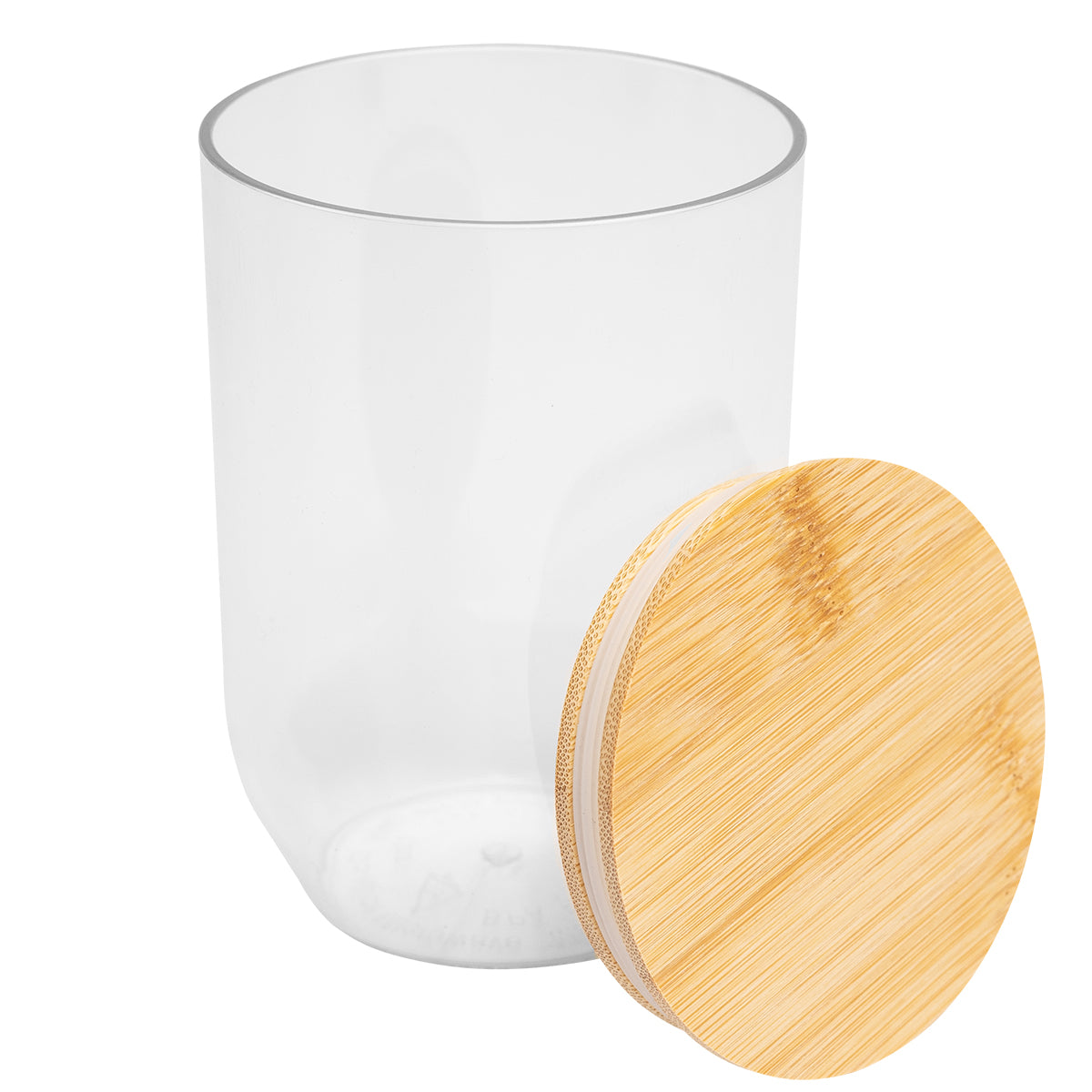 Montrose Wine Tumbler with Bamboo Lid, 12 oz - Clear - Open