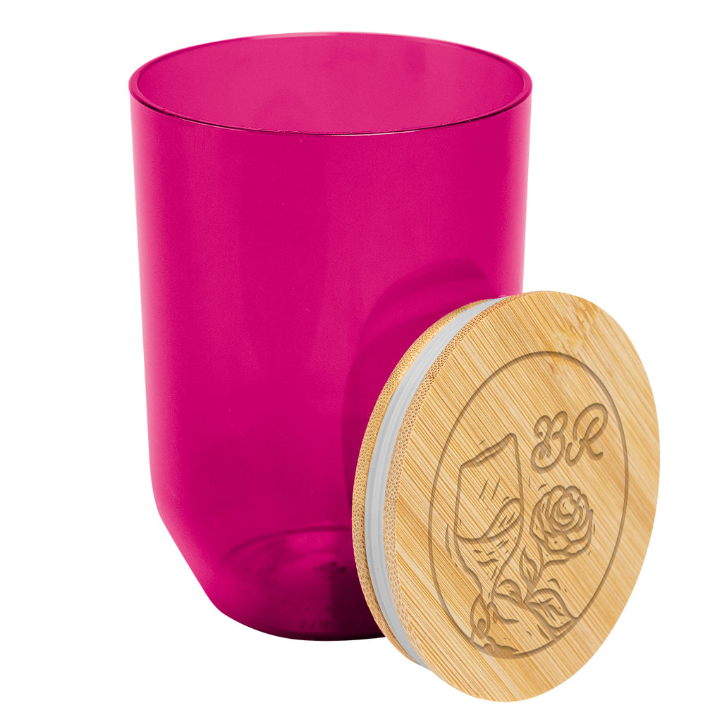 Montrose Wine Tumbler with Bamboo Lid, 12 oz - Pink - Laser Engraving