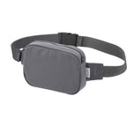Moop Fanny Pack in Cotton Canvas Embroidery - Navy - Left Angle 2