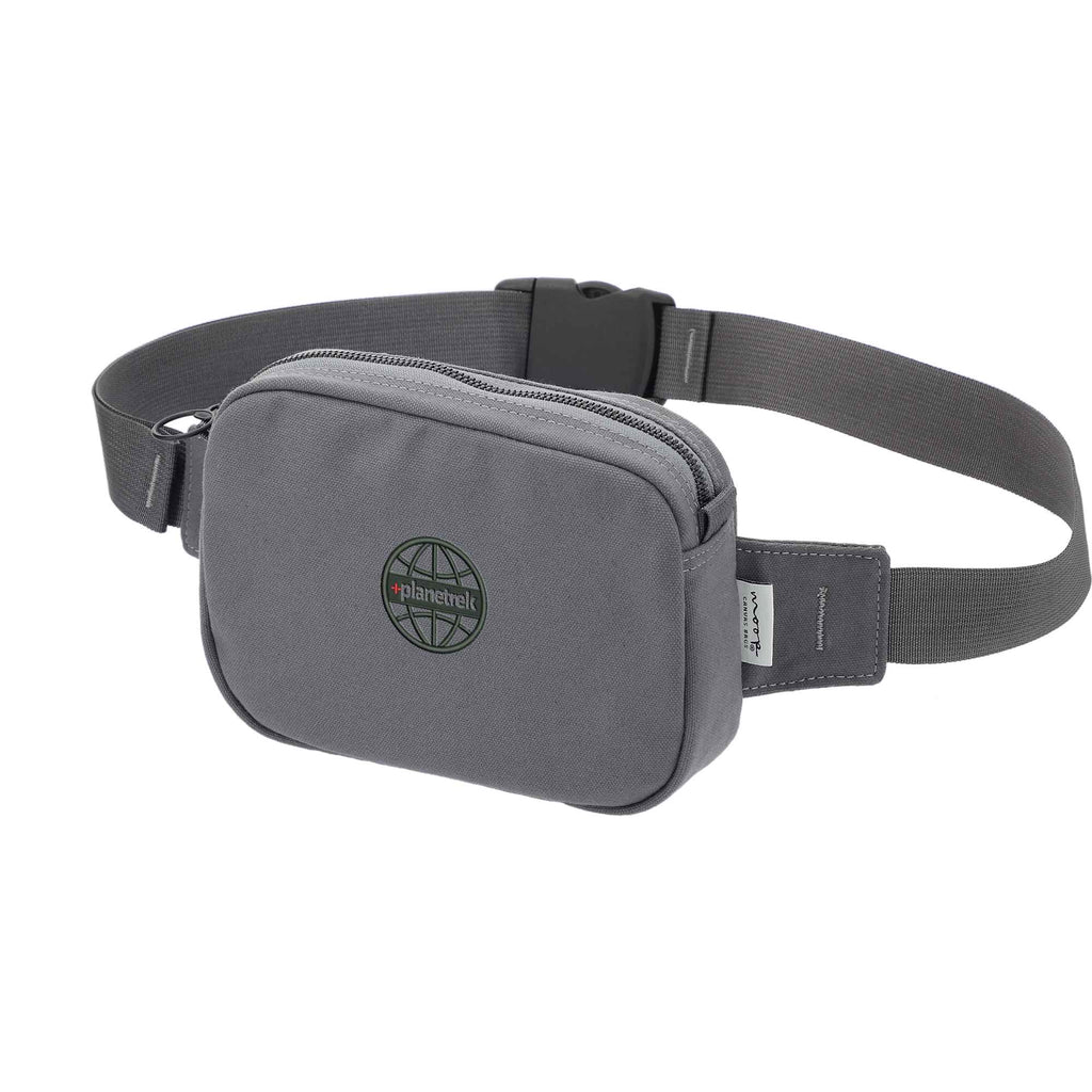 Moop Fanny Pack in Cotton Canvas Transfer - Navy - Left Angle