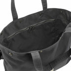 Moop Porter Canvas Tote with Crossbody Strap Transfer - Gray - Right Angle 3