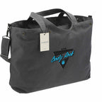 Moop Porter Canvas Tote with Crossbody Strap Transfer - Gray - Right Angle
