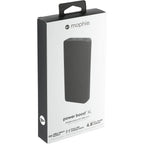 Mophie Power Boost Three-Port Power Bank, 20,000 mAh Full Color - Black - Right Angle 2