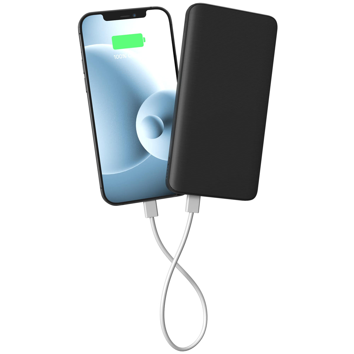 Mophie Power Boost Two-Port Power Bank, 10,000 mAh Full Color - Black - Front 2