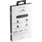 Mophie Power Boost Two-Port Power Bank, 10,000 mAh Full Color - Black - Left Angle 2