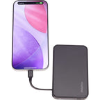 Mophie Powerstation Plus Mini with Built-In USB-C Cable, 5,000 mAh Full Color - Black - Photo 2