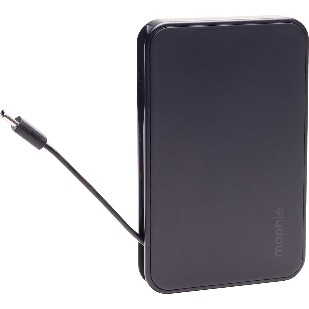 Mophie Powerstation Plus Mini with Built-In USB-C Cable, 5,000 mAh Full Color - Black - Photo 3