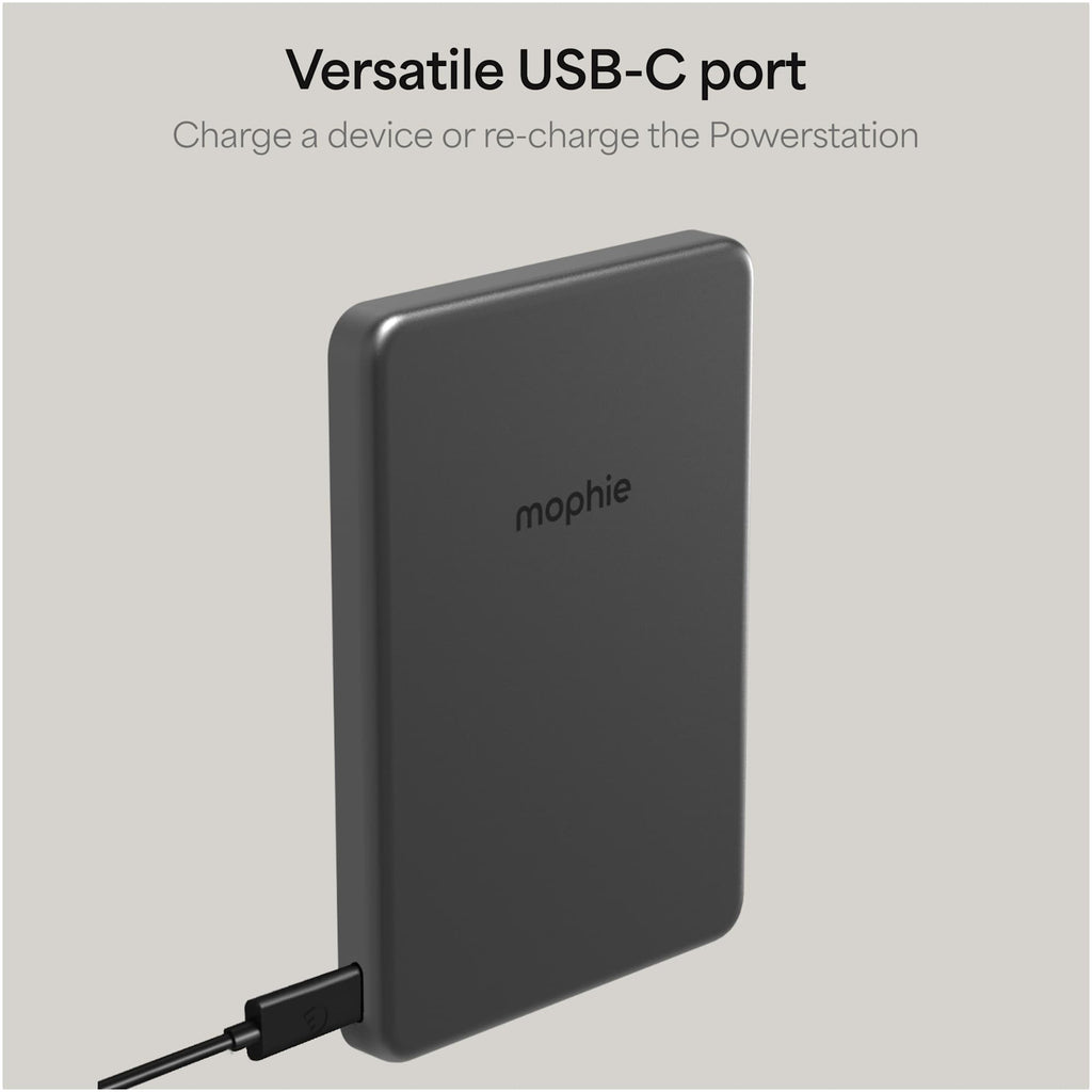 Mophie Powerstation Wireless Slim Qi2 Power Bank, 5,000 mAh Full Color - Gray - Photo 4