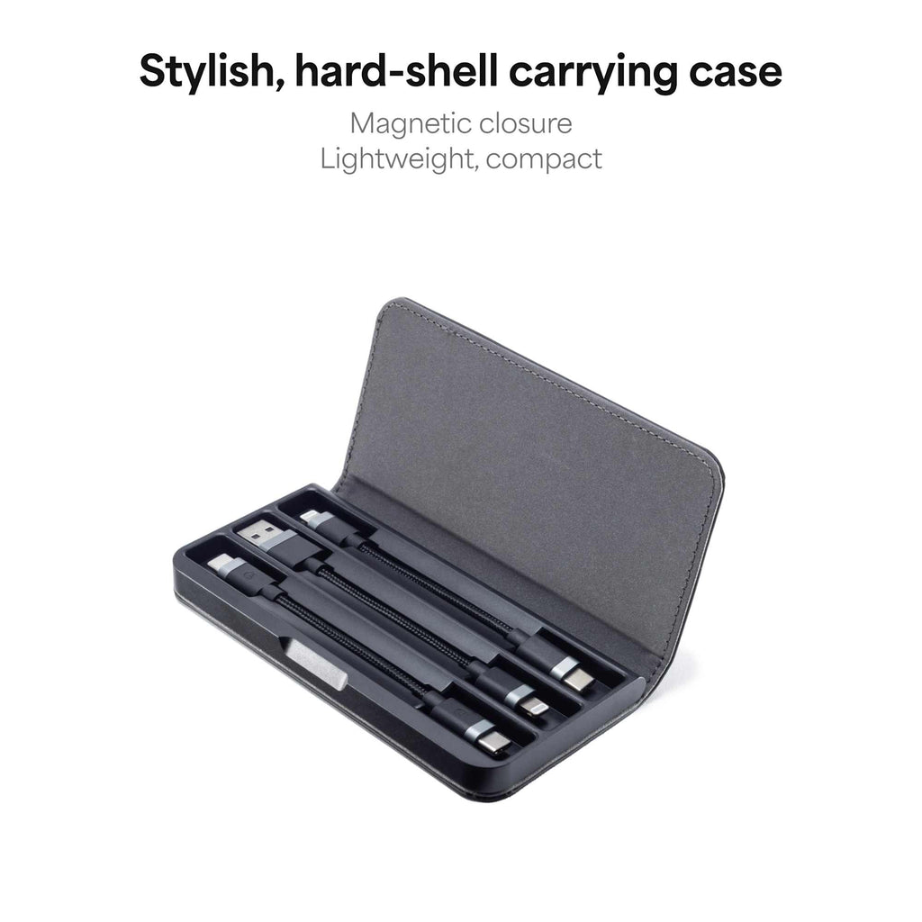 Mophie Travel Cable Kit with Magnetic Case Laser Engraving - Black - Photo 2