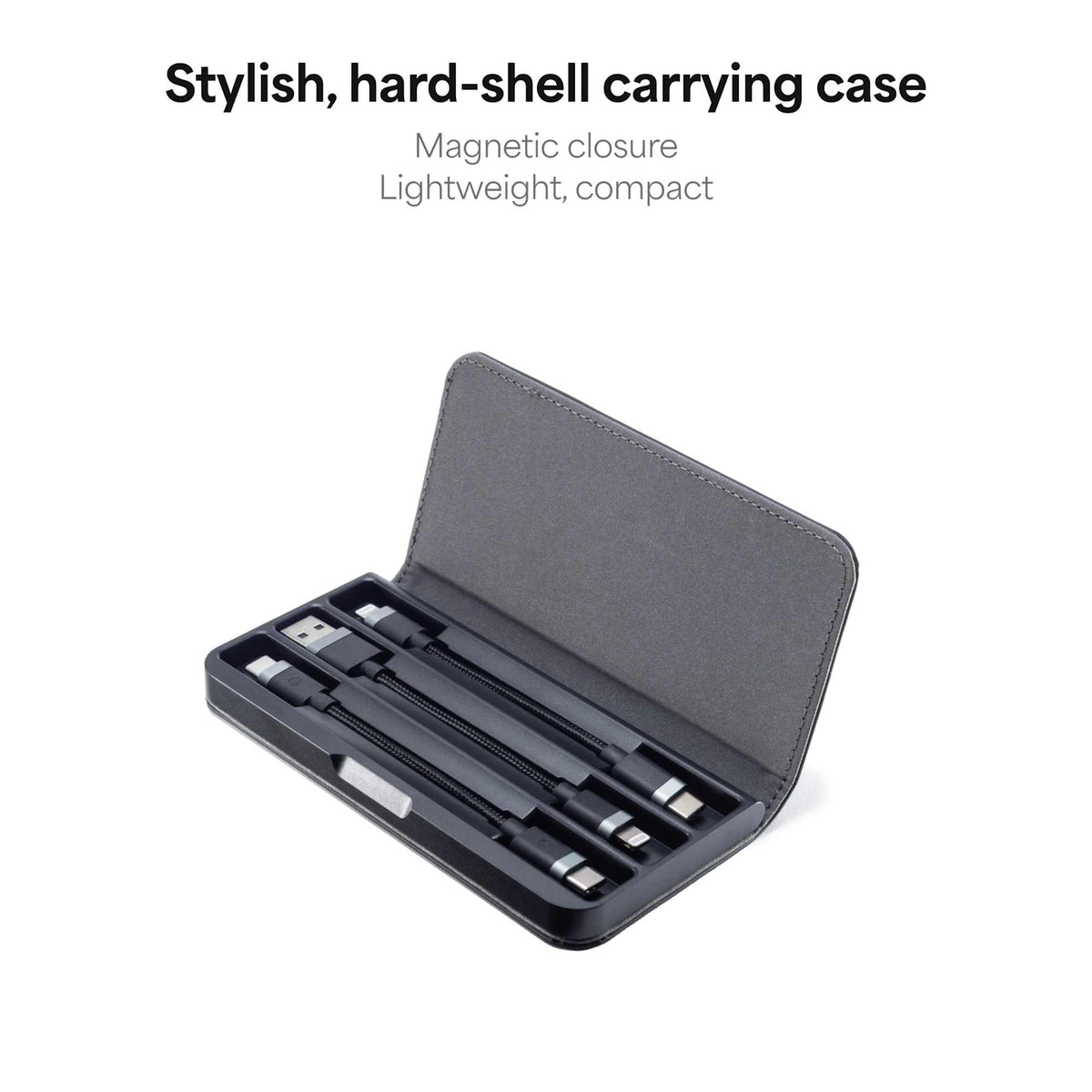 Mophie Travel Cable Kit with Magnetic Case Laser Engraving - Black - Photo 2